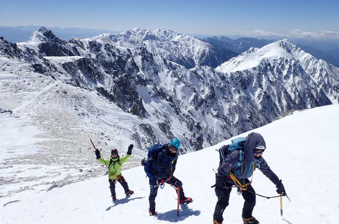 雪山と筆者たち