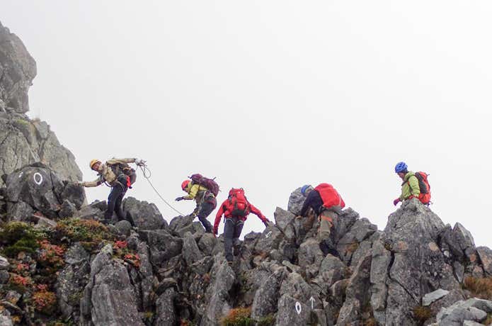 登山のグループ