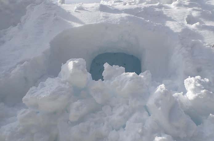 溜まった雪
