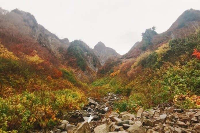 紅葉期の荒管沢