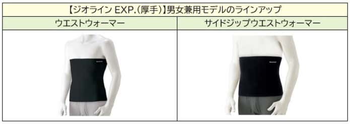 ジオラインEXP.　ウエストウォーマー　ラインナップ