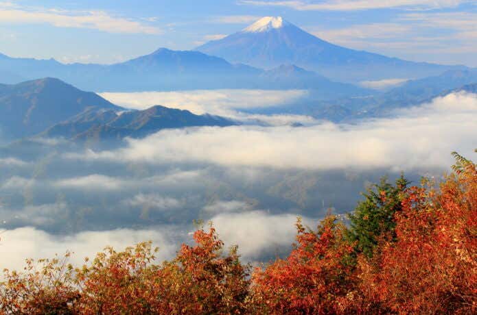 富士山と紅葉