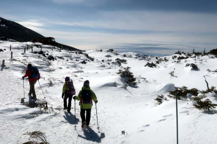 北横岳で雪山歩き