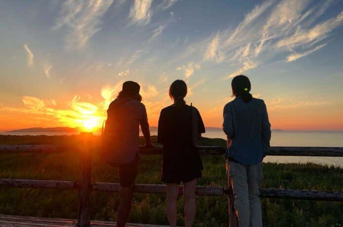 北海道の夕陽