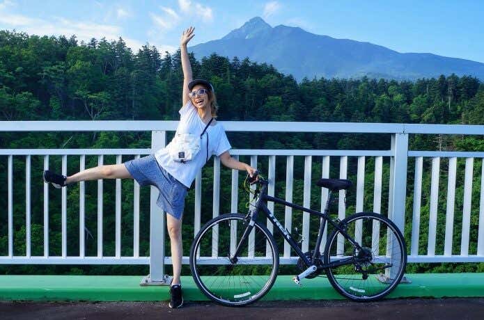 サイクリングを楽しむあじゅさん