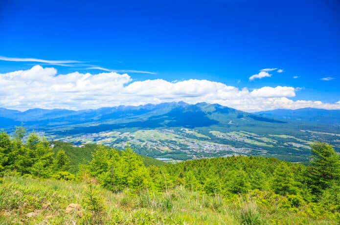 入笠山山頂の景色