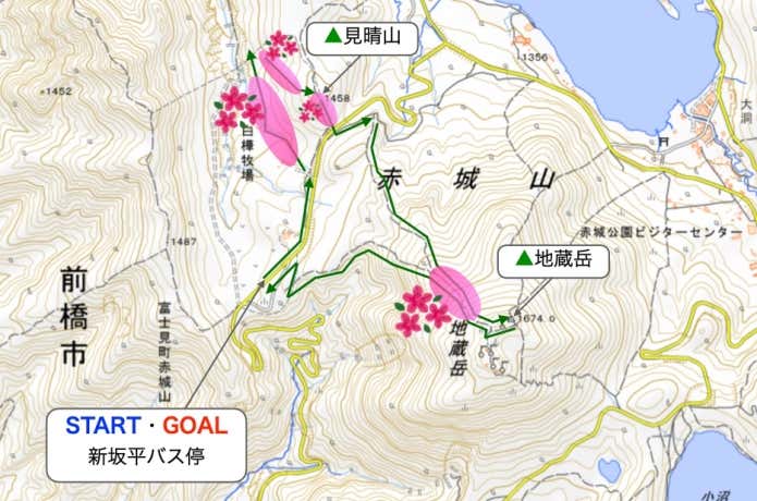 地蔵岳MAP