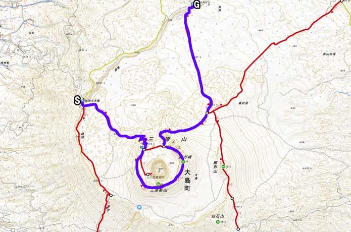 三原山　マップ