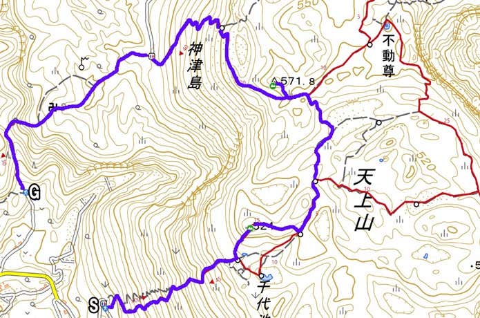 天上山　マップ