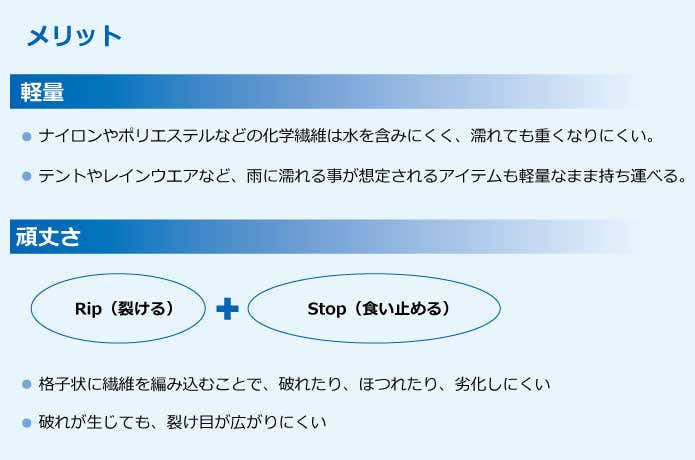 リップストップ生地の魅力は軽量かつ丈夫さ！アウトドアに持っていき