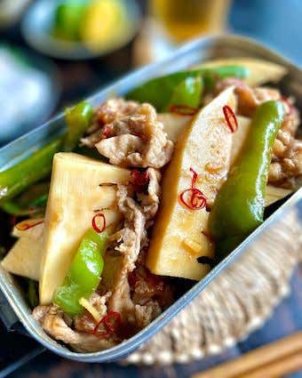 タケノコと豚肉のオイスター炒め　完成