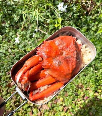 紅ズワイガニの炊き込みご飯　完成