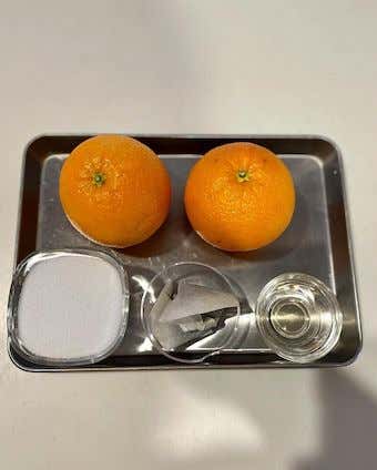 紅茶風味のオレンジコンポート　材料