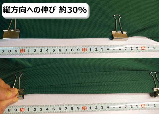 縦方向への伸び