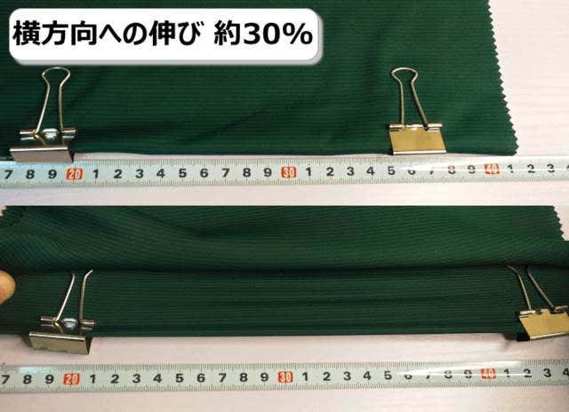 横方向への伸び