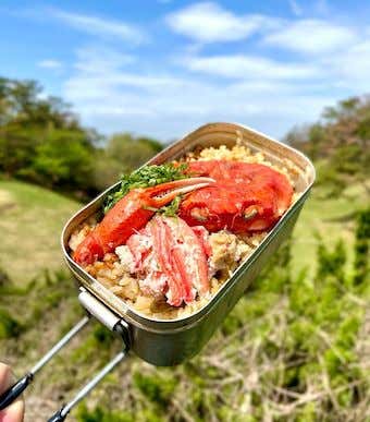 紅ズワイガニの炊き込みご飯　青空