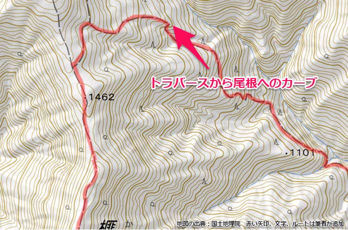 急角度で曲がる道