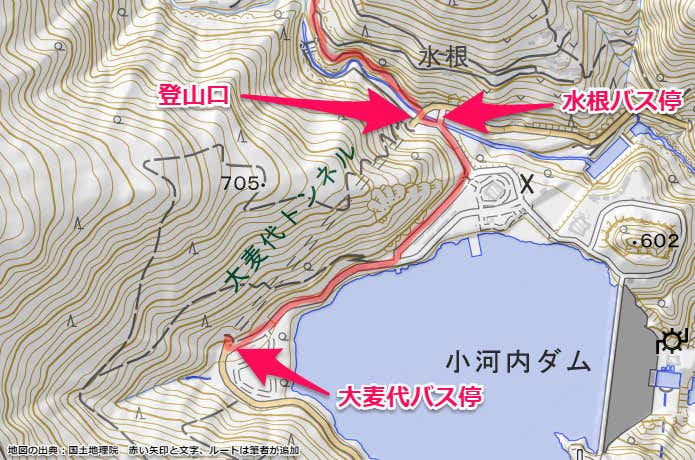 登山口の場所