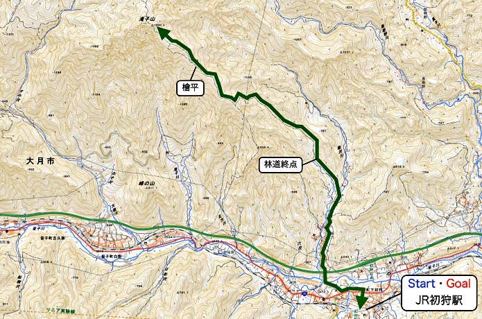 滝子山ルートマップ
