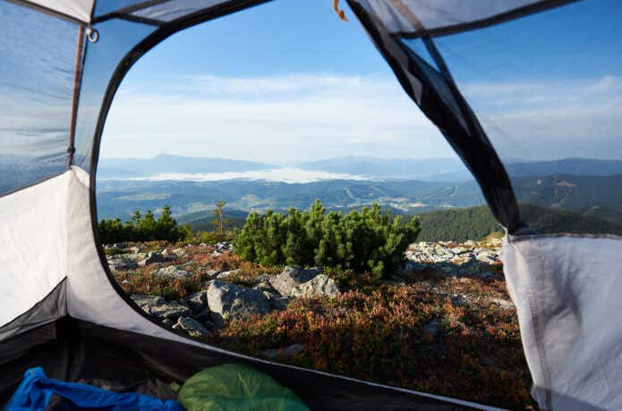 夏山登山　テント