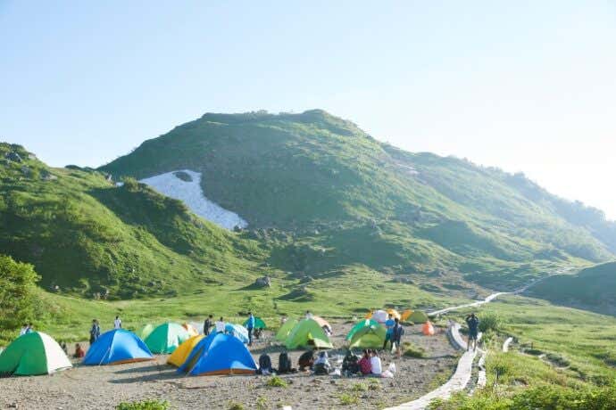 朝日小屋テント場