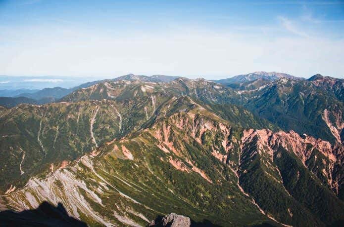 POLEPOLE 槍ヶ岳　nyasuna　山頂から裏銀座方面