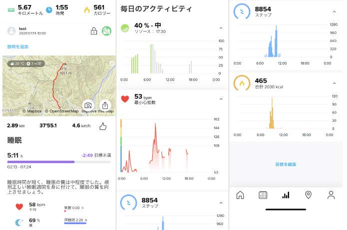 スントアプリのデータ