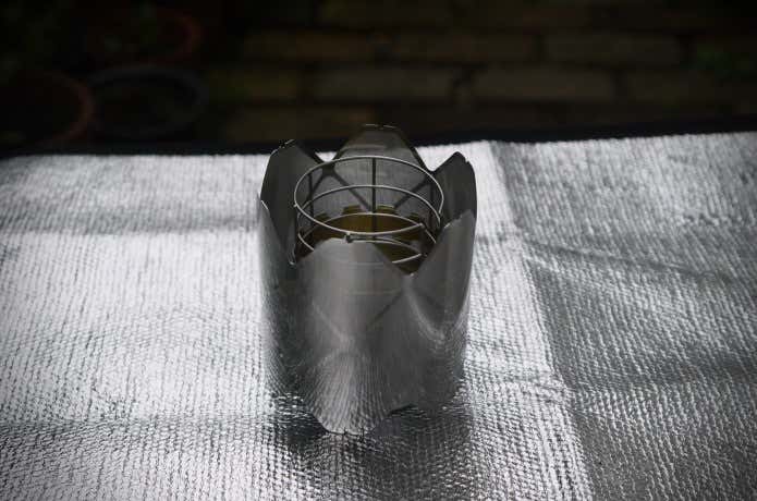 ミュニーク　X-MESH STOVE (large)　アルコールストーブに装着