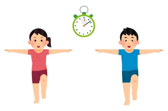 片足立ち、目を閉じた状態で何秒できますか