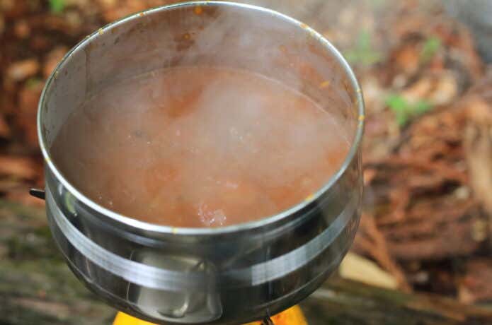 登山 食器 洗う