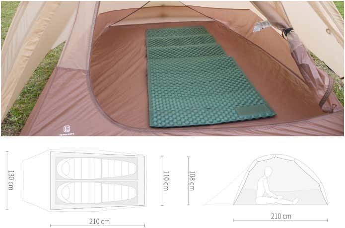 室内空間は1人使用なら十分な広さ