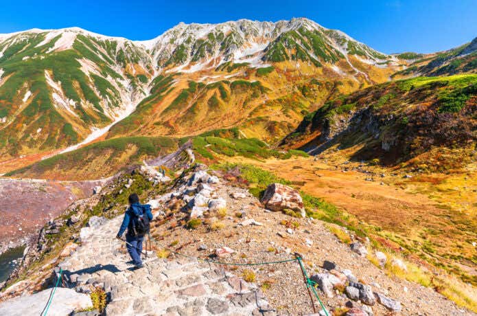 秋　登山　立山