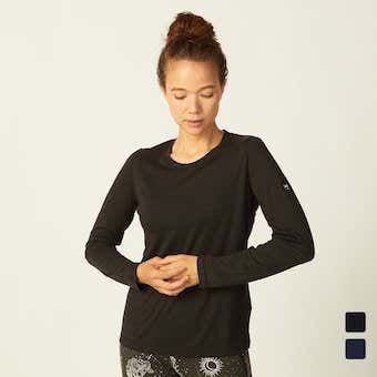 [sn] super.natural【W JP BASIC CREW NECK TEE LS ADJ 140