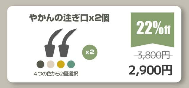 サンデーやかんの注ぎ口