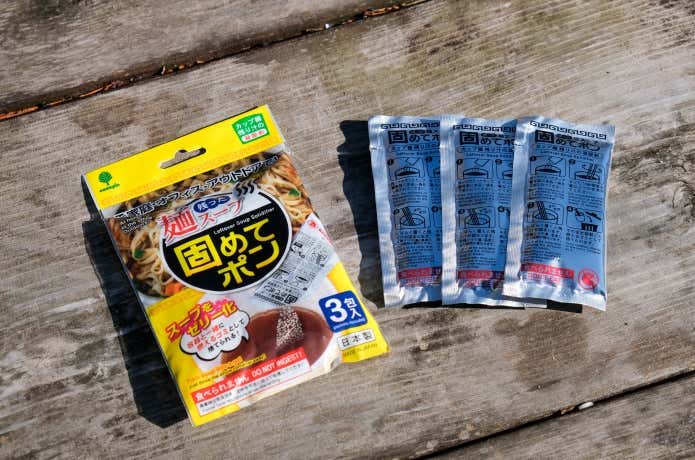 残った麺スープ固めてポン（登山）