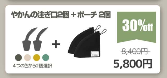 サンデーやかんの注ぎ口