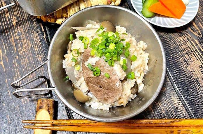 メスティン　鴨の炊き込みご飯