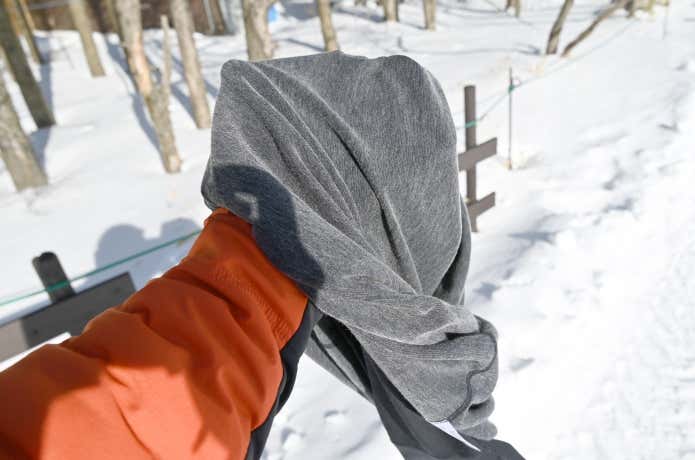 ブレスサーモは汗冷えしにくい