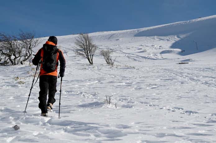 ブレスサーモを使用してスノーハイク