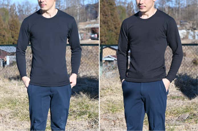 ブレスサーモ着用感