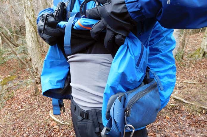 腹巻で登山