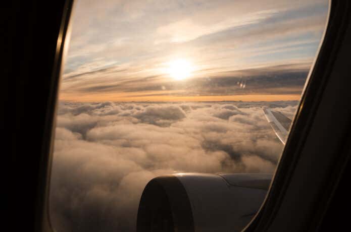 飛行機の雲海