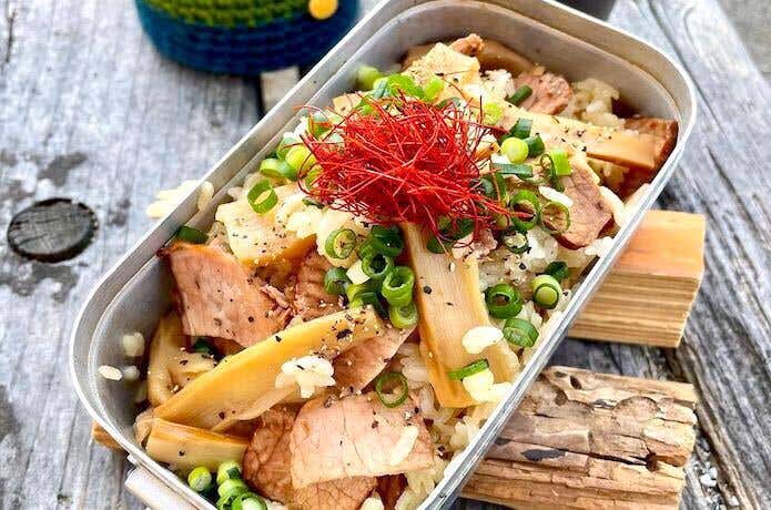 メンマと焼豚めし　メスティンマニア