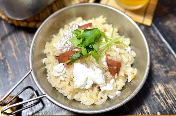 梅入り鯛めし　メスティンマニア