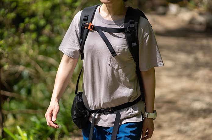 MT コットン Tシャツを山で着てみた
