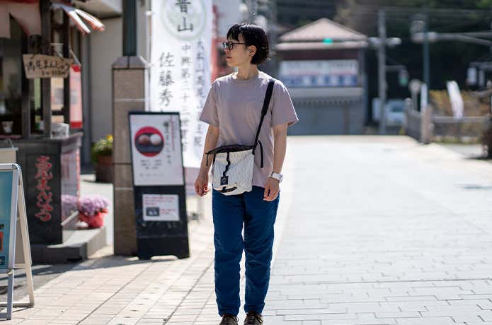 MT コットン Tシャツを街で着る