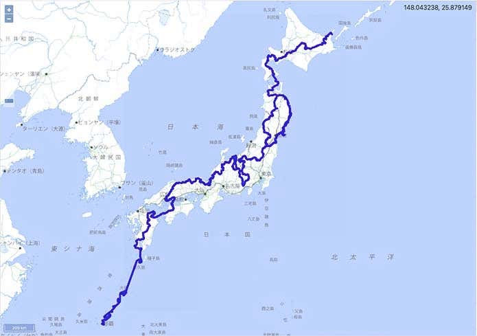 JAPAN TRAIL　ルート