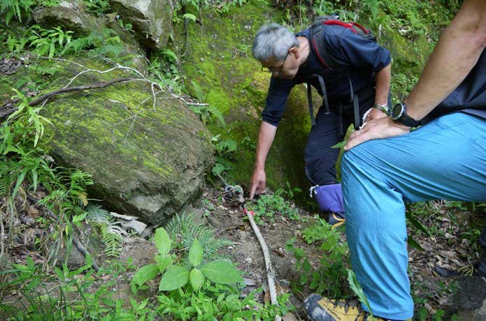 ロープを設置する整備