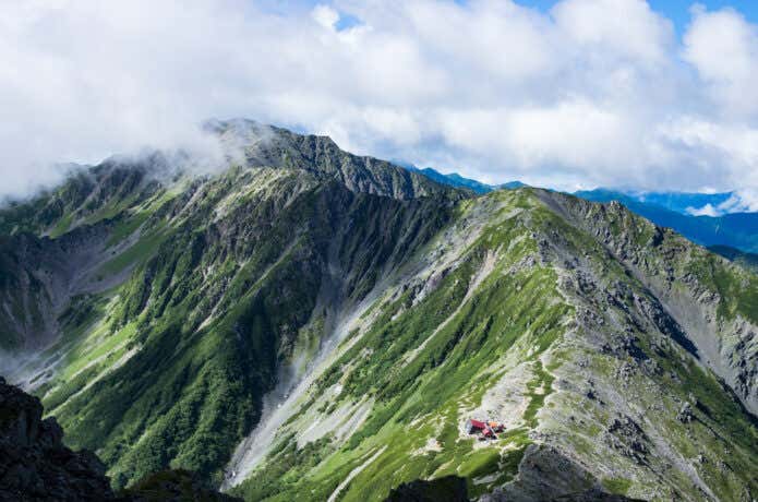 北岳 稜線