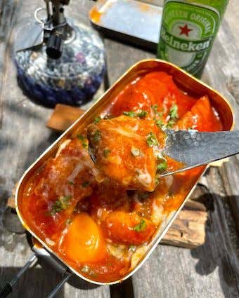 メスティン　レシピ　ミートソースカレーパン煮込み